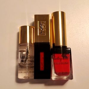 YSL beauty bundle lip stain, blush, primer